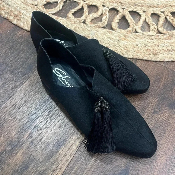 NEW SBICCA Black Tassel Harahan Calf Hair Loafer Size 7 - Picture 3 of 9